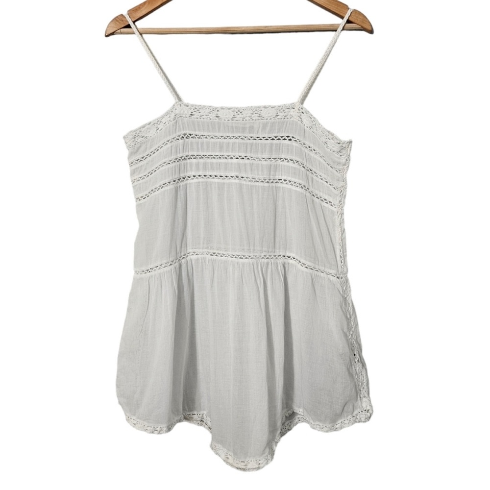 Isabel Marant Etoile White Lace Sleeveless Cotton Camisole